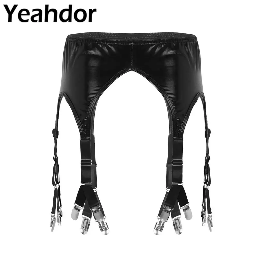 Женские винтажные блестящие металлические пояса для чулок ремень с шестью