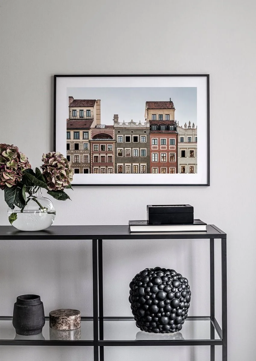 Современный Ретро плакат с городскими улицами Гонконг Барселона Прага Холст