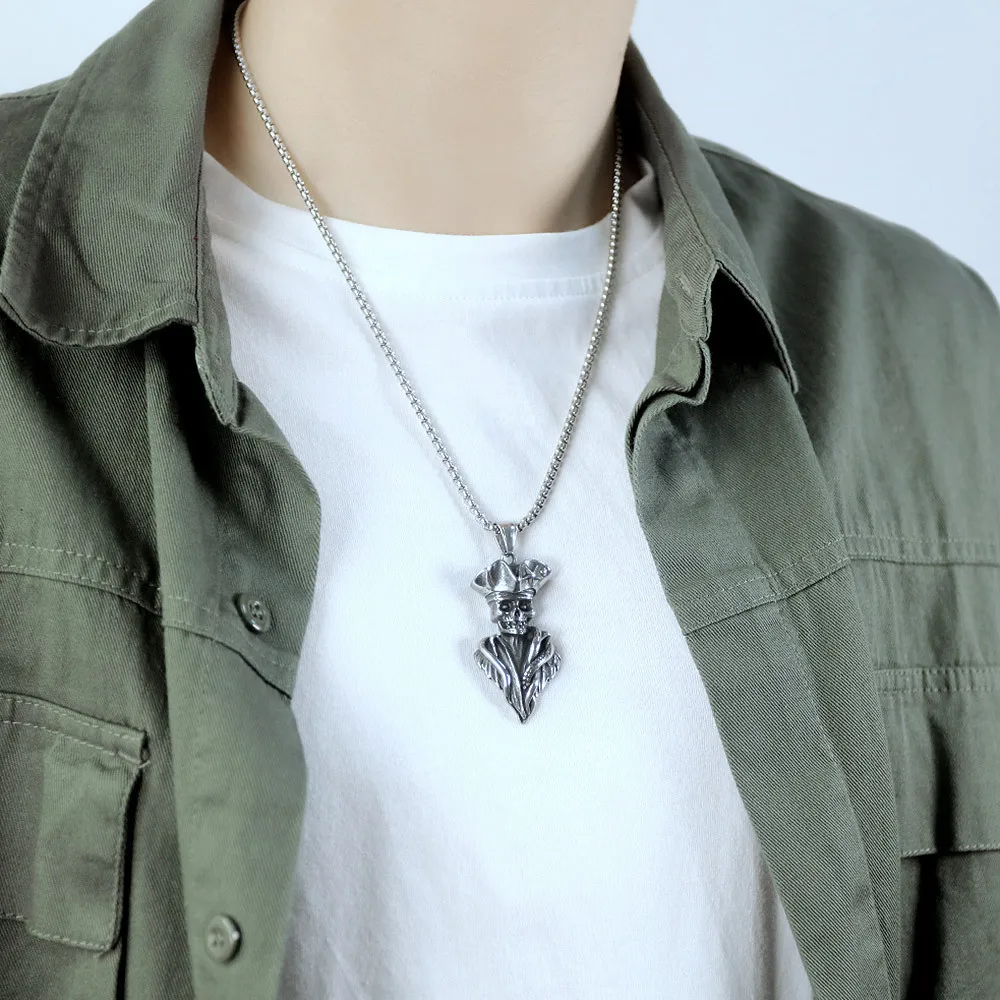 Мужское колье из нержавеющей стали Пиратская модель модное женское ожерелье