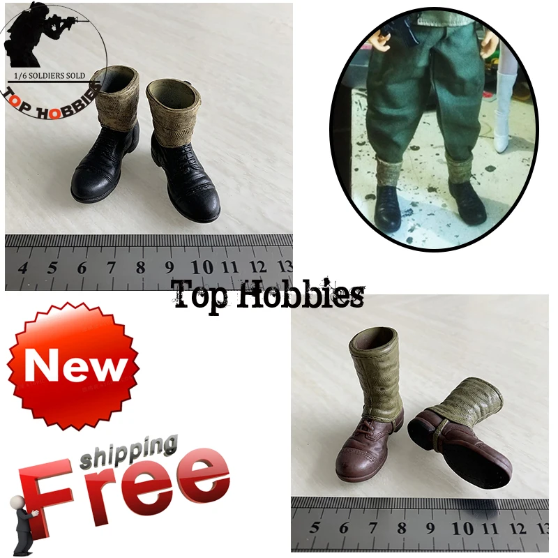 1/6 Scale WWII US Army Military Leggings Boots Model Ranger Soldier Shoes Hollow For 12Inch Male Body Action Figure Toys Doll