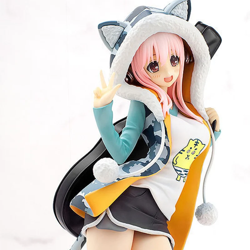20cm Super Sonico Figure Tiger Coat Guitar SuperSonic Girls Tora Parka Ver. Collectible Model Boy Gifts Toys | Игрушки и хобби