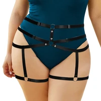 sexy elastic lingerie fat female leg garter belt cage hollow harness thigh bondage suspender underwear intimates accessories