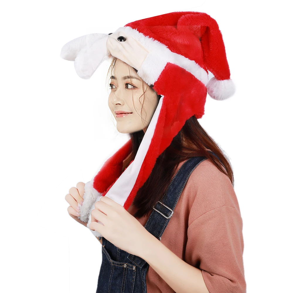 Милая Рождественская шапка подарки зимние женские шапки с ритмом музыки