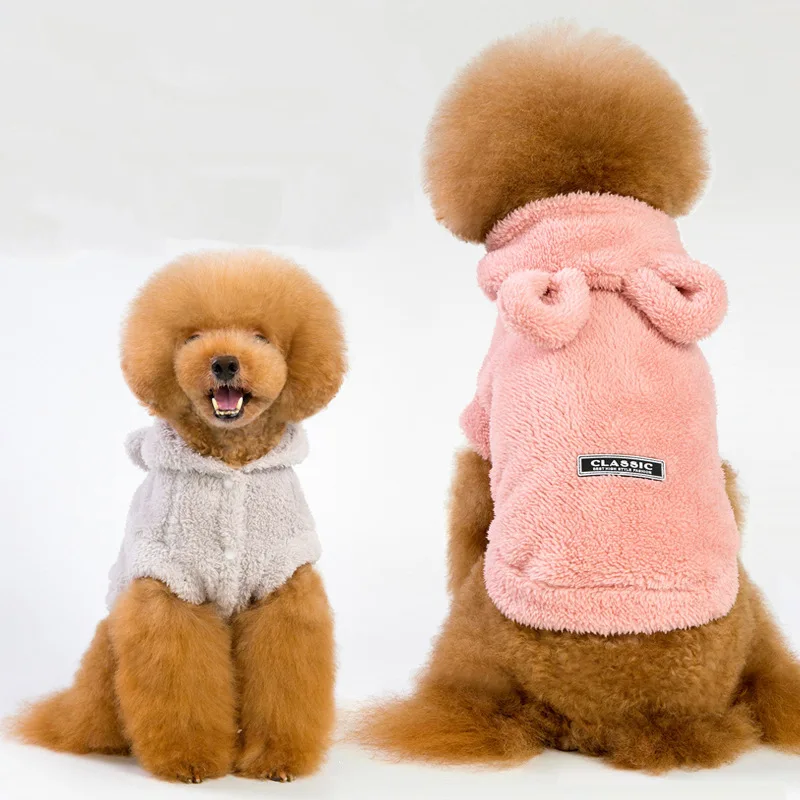 Зимняя одежда для собак фланелевый мягкий костюм щенка теплый пальто щенков