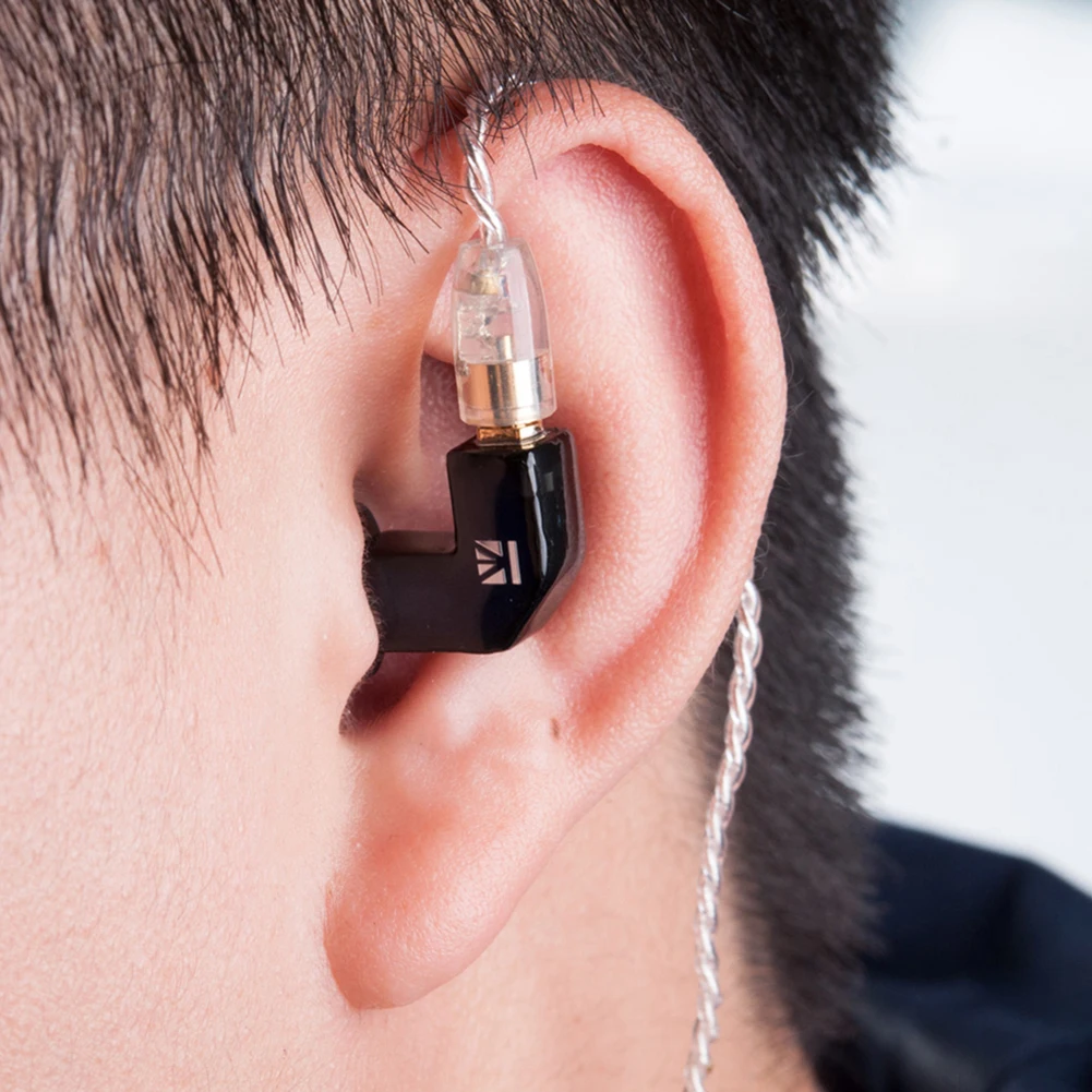 KBEAR F1 Универсальные 3,5 мм Mmcx сбалансированные наушники с Hifi спортивной технологией для ноутбуков телефонов Mp3 Mp4 с микрофоном
