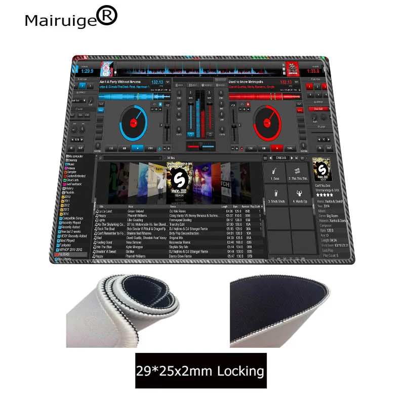 290x250x2MM Mairuige DJ ручной привод Скорость Pad мышь Notbook компьютер большой коврик мыши с фиксируемым краем игровой коврик для мыши популярный коврик для мыши ноутбука - Цвет: 290x250x2MM