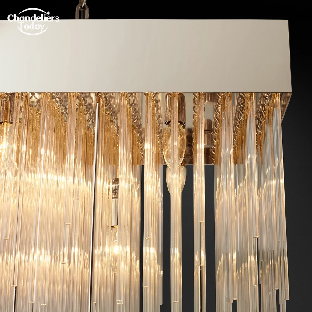 CASCADA прямоугольная люстра 54 "светодиодный Современная Люстра светильник ing