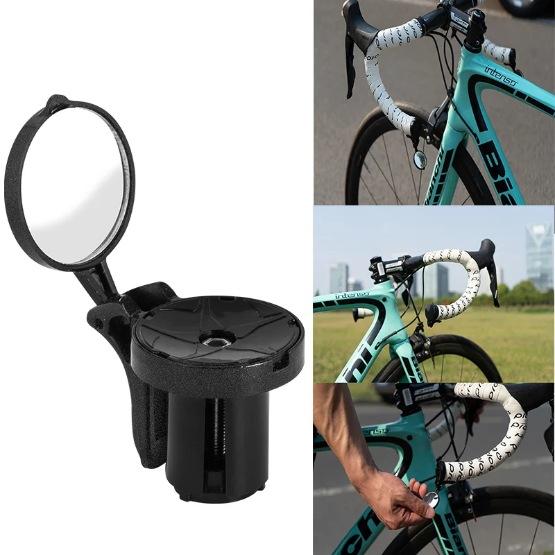 

Bicycle Rear Mirror Road Bike Cycling Handlebar End Mirror ABS Handlebar Side Safety Flexible Rear View Mirrors Bike Accessories
