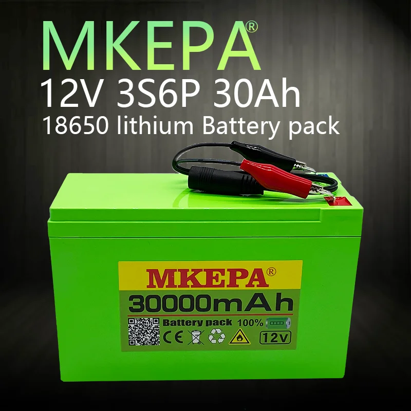 

12V 30Ah 3S6P sprayer device18650lithium battery pack used for backup power surveillance camera solar equipment toy car