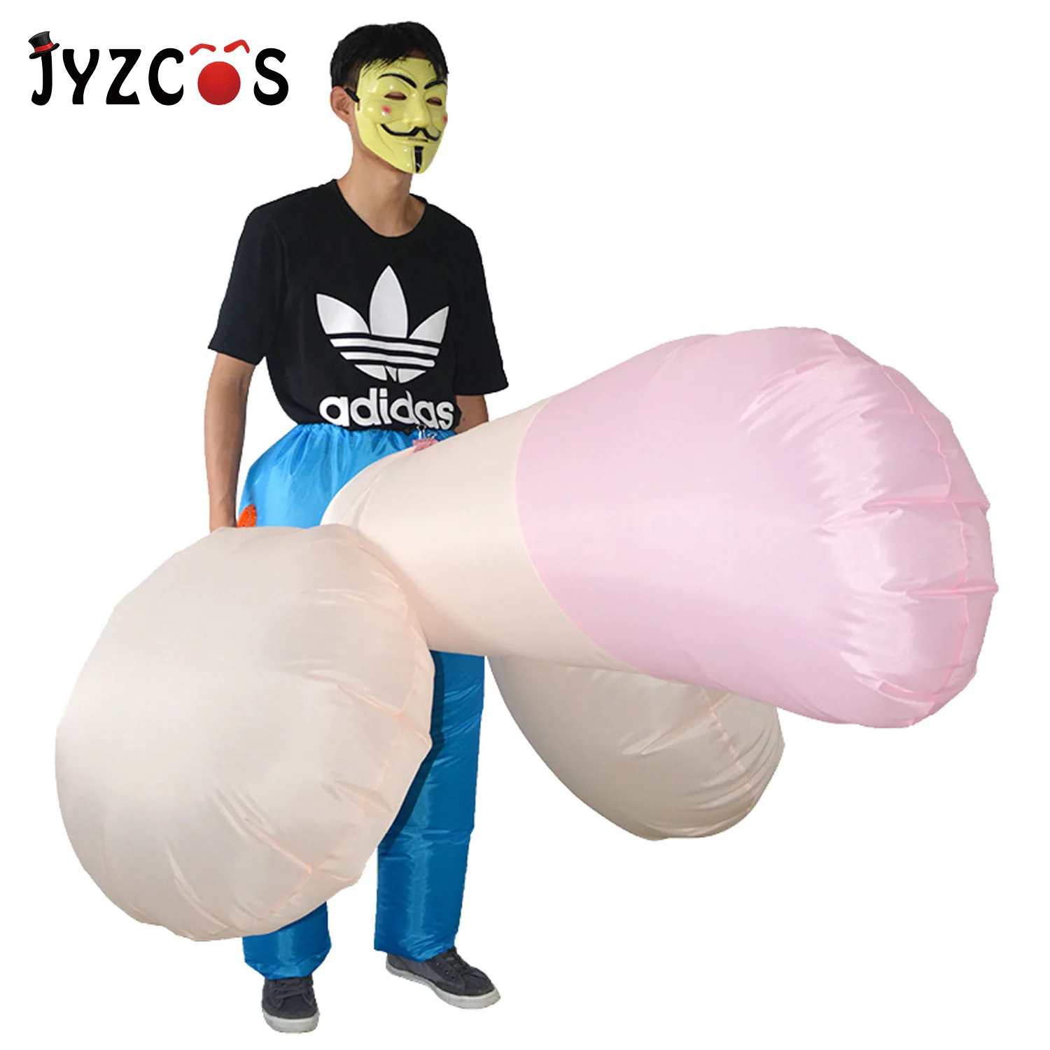 JYZCOS взрослый сексуальный надувной костюм-пенис костюм талисмана на Хэллоуин для мужчин и женщин костюмы Дик комбинезон Забавное платье для косплея