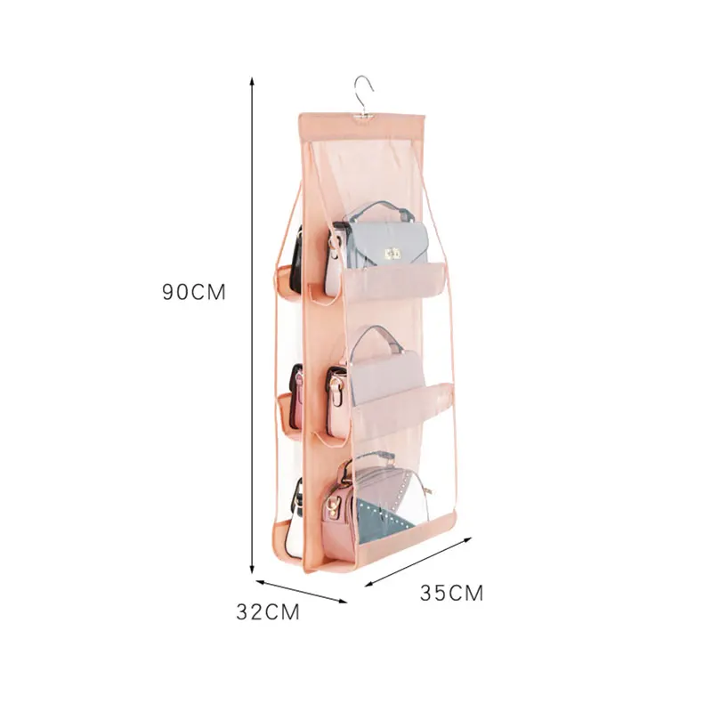 

Hanging Handbag Storage Organizer 6/8 Pockets Shelf Bag Storage Holder for Wardrobe Closets Adralyn Bag