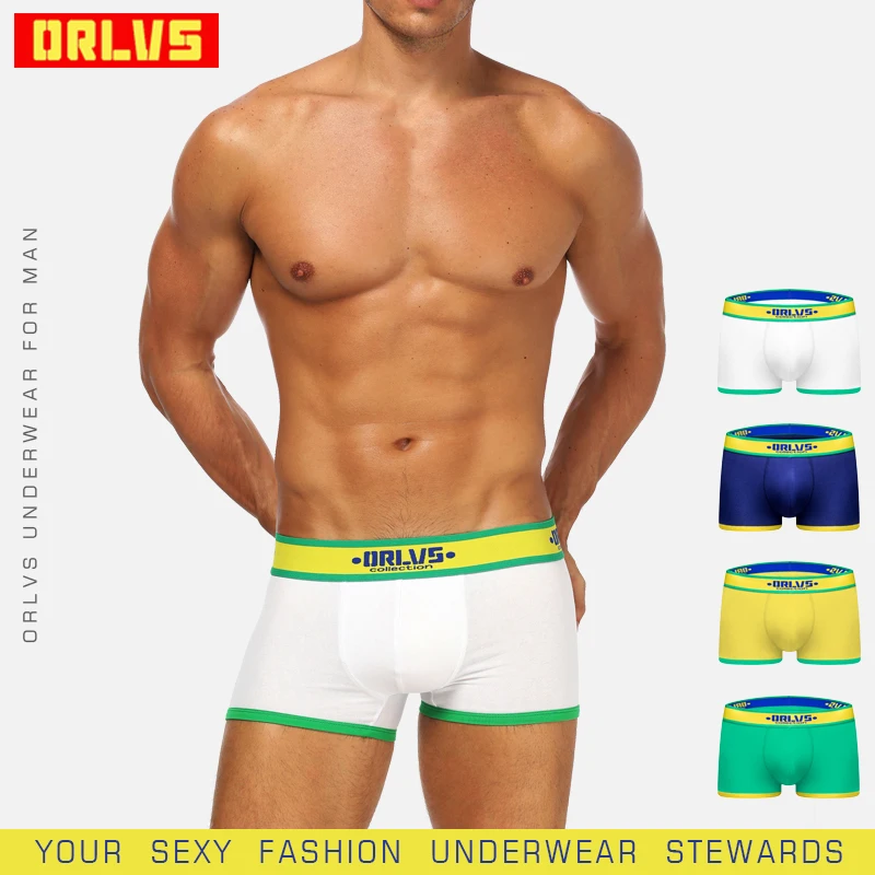 ORLVS Мужское нижнее белье боксеры Homme мужские хлопковые шорты Cueca Кальвин трусы