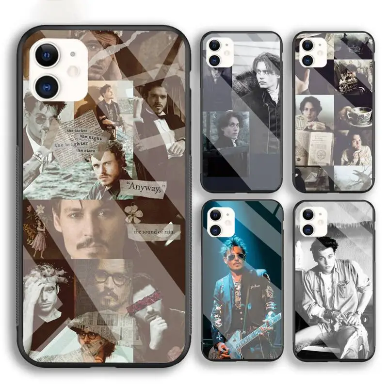 

Johnny Depp Soft Cover Phone Case For Iphone 6 6s 7 8 Plus XR X XS XSmax 11 12 Pro Mini Max Tempered Glass