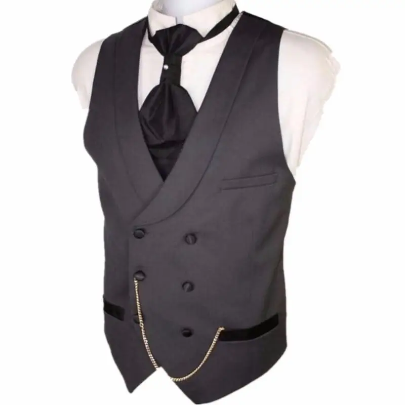

Men's Double Breasted Suit Vest shawl lapel Slim Fit Formal Wear Men's Wedding Prom Vest