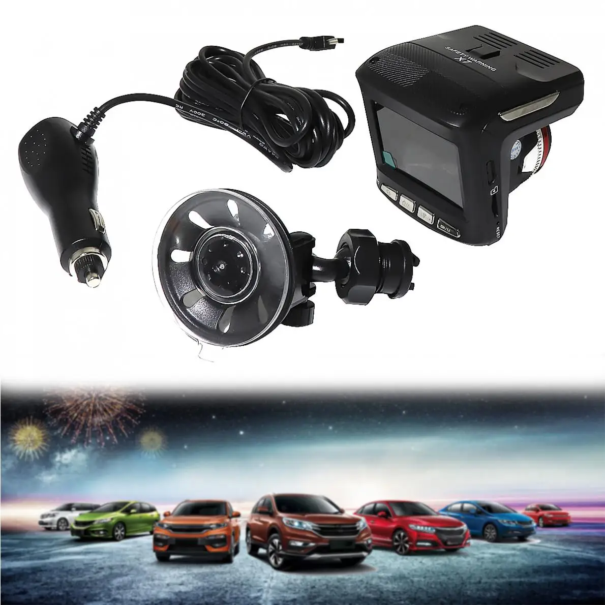 2 в 1 Автомобильный радар детектор GPS HD 1280P Speedcam анти s видеорегистратор камера с