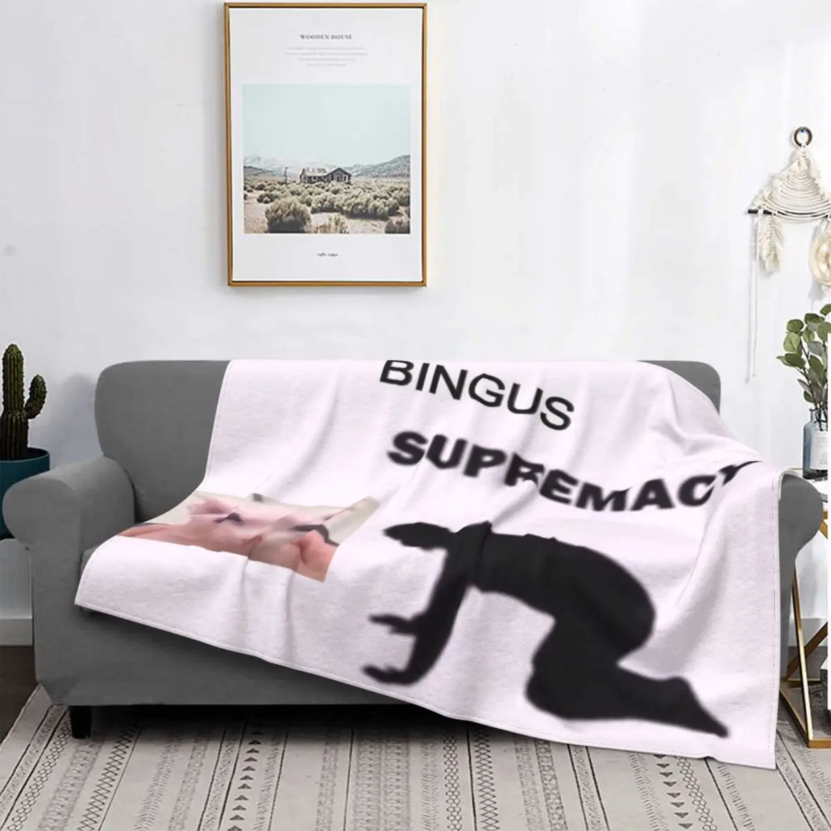 Bingus-Manta con texto 261, colcha para cama a cuadros, manta para bebé