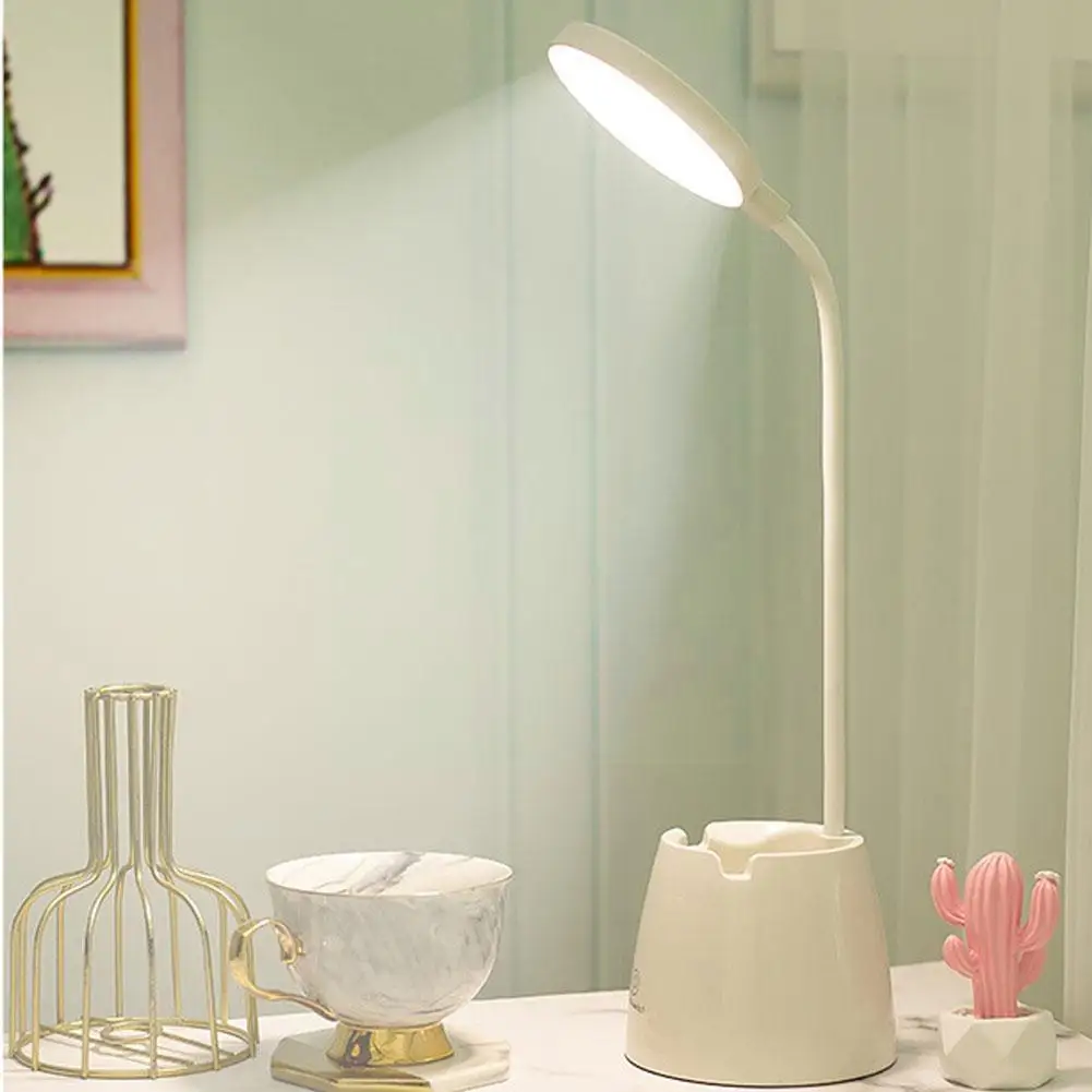 

Светодиодная настольная лампа с зарядкой по Usb, приглушаемый регулируемый светильник для детей, для чтения, обучения, прикроватный ночник д...