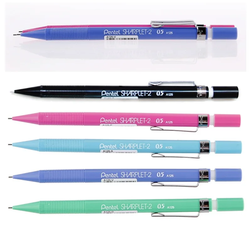 Pentel Sharplet 2 A125/127/129 механический карандаш menurut юбки движущихся 0 5 мм Япония 5/0 7/0 9