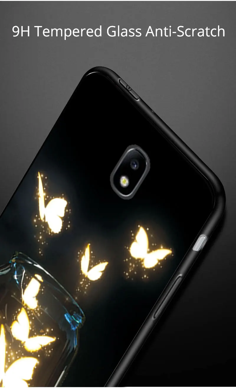 Чехол для телефона с бабочкой для samsung J5 чехол J4 J2 Core Prime черный ТПУ чехол для samsung J7 Neo чехол s J2 Pro J250 Galaxy J3 J7