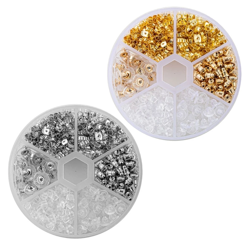 

Silver Earrings Posts Ear Stud Pin with Backs DIY Making Findings for Leather Stud Clay Pearl Jewelry Making