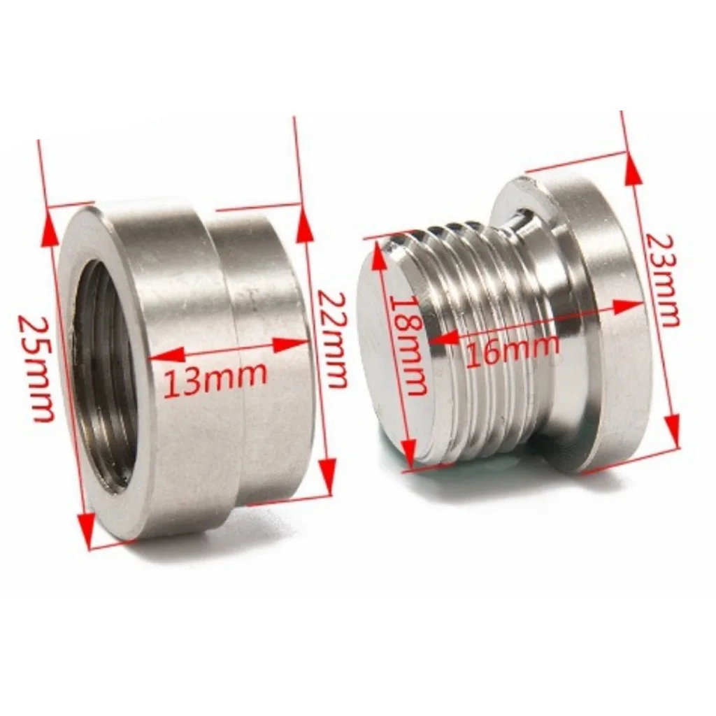 

M18X1.5 O2 Oxygen Sensor Step Style Bung Port Nut Fitting w/ Plug Universal