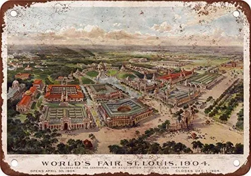 

1904 St. Louis World's Fair Vintage Look Reproduction Metal Tin Sign 8 x 12 Inches 3 Vintage Aluminum Retro Metal Sign