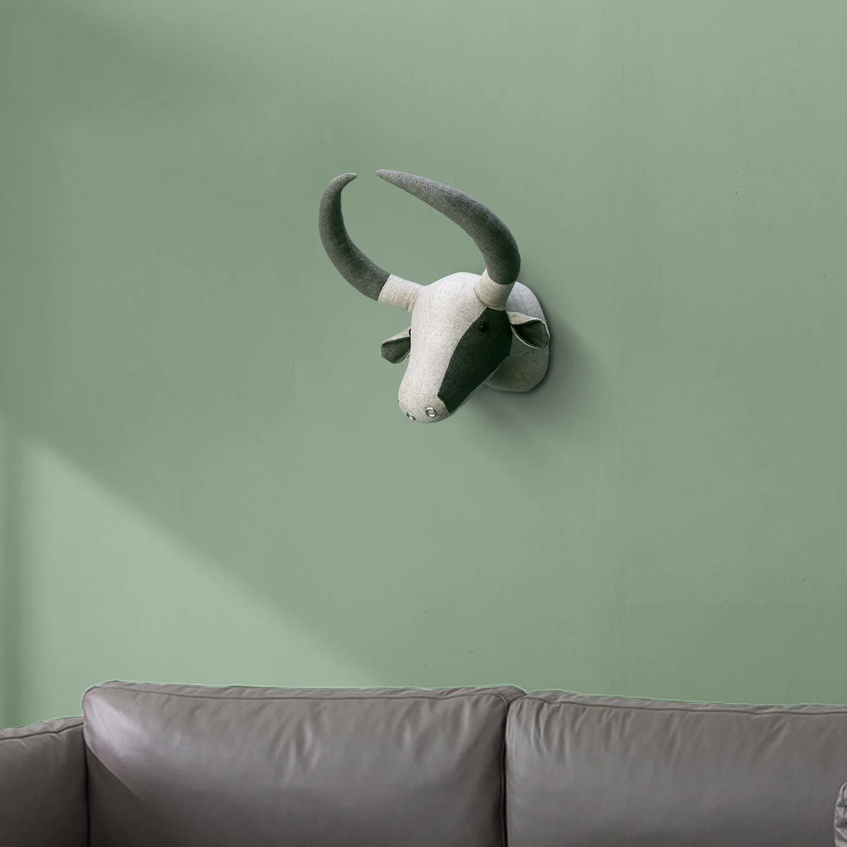 Tooarts голова буйвола настенная подвесная мультяшная животного настенное