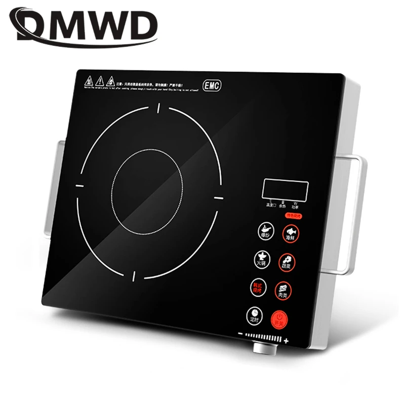 DMWD многофункциональная индукционная плита, 2200 Вт, горячая кастрюля, настоящая электрическая керамическая плита, Кухонная техника, высокая мощность, жаровня