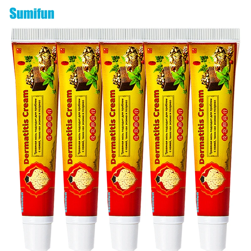 

5 шт., антибактериальный крем Sumifun, мазь от дерматита, зуда, экзематоидная мазь для тела D3520