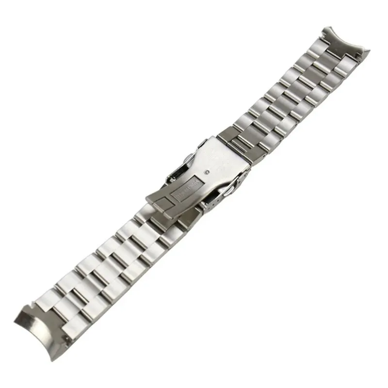 316L Stainless Steel 22mm Solid Curved End Watch Strap Band Bracelet Fit For Seiko SKX007 SKX009 7002 Watch