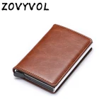 Мужской кошелек с защитой от царапин ZOVYVOL, тонкий мини-кошелек с алюминиевым держателем для Карт Rfid, тонкий маленький смарт-кошелек во Франции