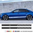 Наклейка на боковую дверь автомобиля на заказ, наклейка для Audi A4, B5, B6, B7, B8, A3, 8P, 8V, 8L, A5, A6, C6, C5, C7, A1, A7, A8, Q2, Q3, Q5, Q7, TT, RS3, RS4, аксессуары