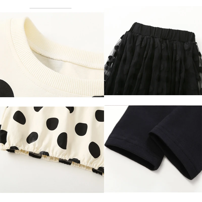 

2020 Spring New Arrival Girls Clothing Set Fashion Dot Sweatshirt and Pants Set Personality Two-Piece Set for Baby Girls, #8325