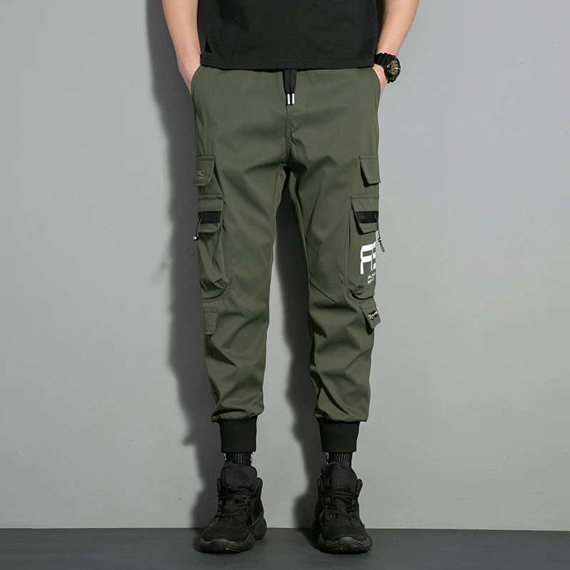 

Streetwear Men's Harem Pants Side Pockets Ankle-Length Pants Men Nice Fashion Cargo Pants Trousers Harajuku Joggers Trousers