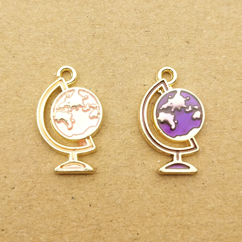 

10pcs 10x17mm enamel tellurion charm for jewelry making and crafting fashion earring pendant necklace bracelet charm