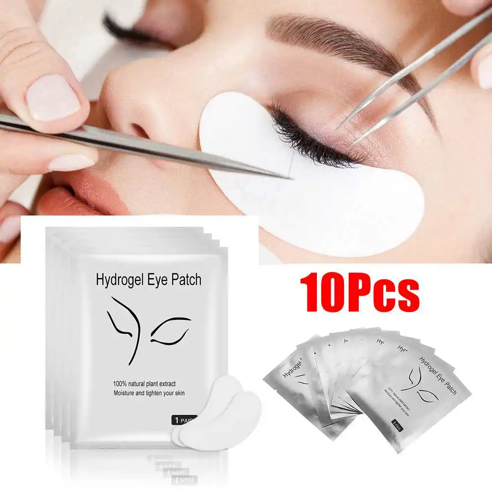 10 шт. Нетканое полотно + гидрогели перламутровая пленка для наращивания ресниц