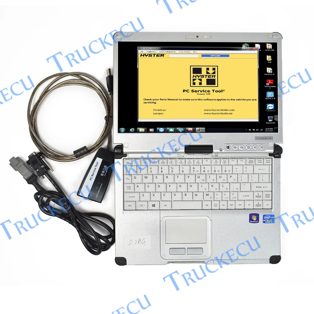 Toughbook-herramienta de diagnóstico automático CF C2 + para hyster, interfaz usb, can, pc ifak, carretillas elevadoras, camión