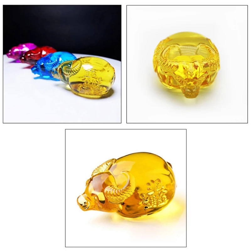 

Zodiac Ox Decorations Epoxy Resin Mold Ornaments Casting Silicone Mould DIY Crafts Plaster Candle Soap Making Mold