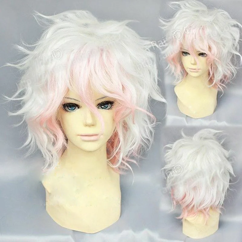 

Парик Komaeda Nagito Danganronpa Косплей парики аниме Dangan Ronpa термостойкие волосы Komaeda Nagito косплей парик + парик Кепка