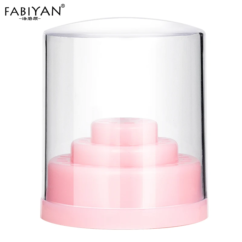 Розовый 48 Отверстия для ногтей искусство сверла Дисплей подставка держатель Контейнер Пустой ящик для хранения с акрилловым покрытием для маникюра выставка инструменты - Цвет: Розовый