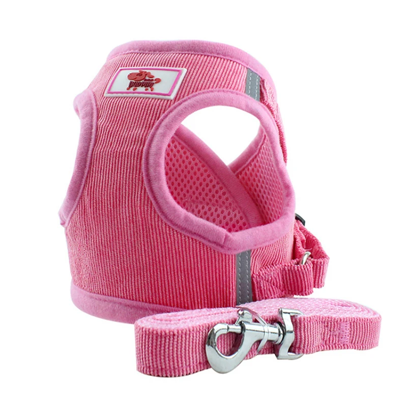 

Outdoor Pet Dog Mesh Harness Vest Style Leash Rope Reflective Strip Accessories For Small And Medium Animal Breathable Strap
