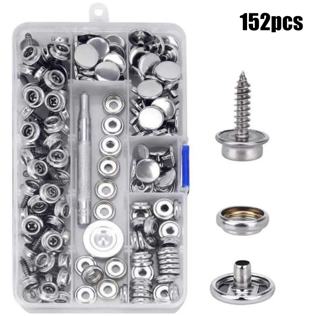 

152pcs stainless steel snap fastener screw snap fastener for tarpaulin tarpaulin