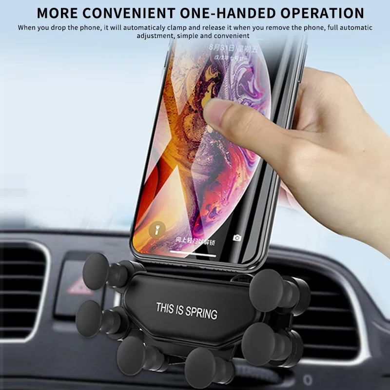 

2021 New One Universal Car Phone Holder GPS Stand Gravity Stand For Phone in Car Stand No Magnetic For iPhone X 8 Xiaomi Support