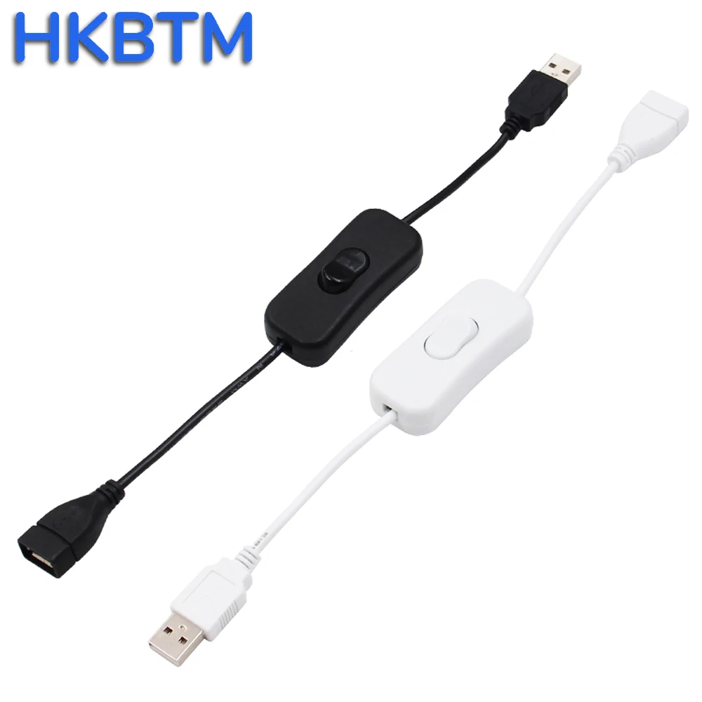 HKBTM 28 см USB-кабель с переключателем вкл/выкл кабель удлинитель для USB-лампы