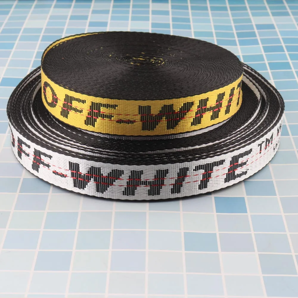 5/10/20 Размеры: 36 мм &quotOFF WHITE&quot тесьма полоса хлопок/Полиэстеровая лента ремни для