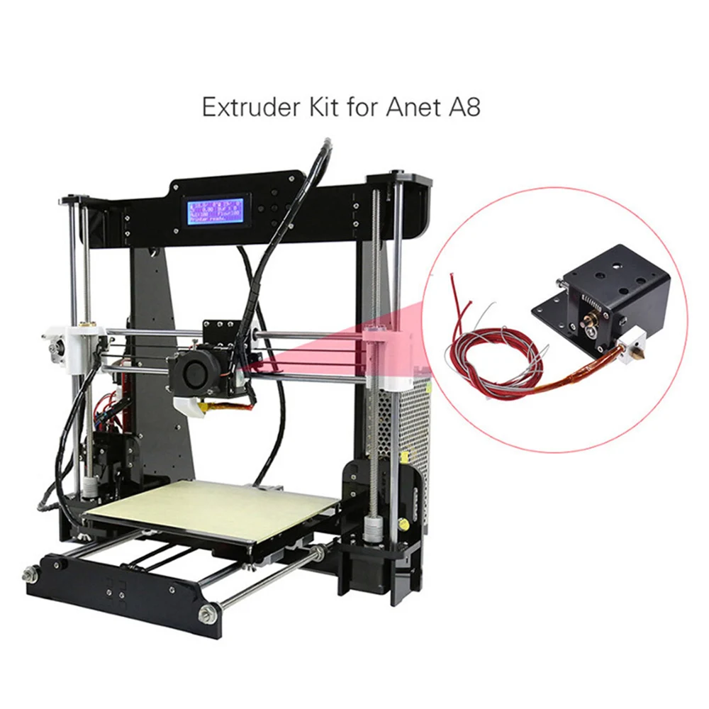 

Комплект экструдера для подачи филамента I3, односопло A8, печатающая головка, комплект двигателя экструдера для 3D-принтера, запасные части