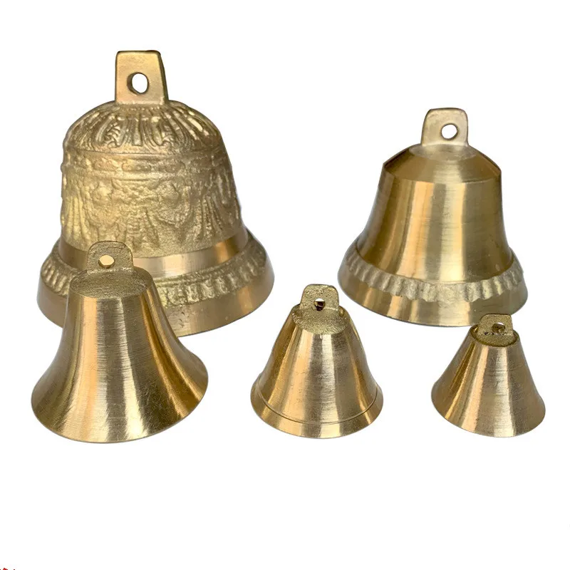 

Wind Chime Bells Gong 2 pcs Hanging Christmas Bell Decorations Pendant Wind Chimes Metal Antique Copper Horn Bell for Door Home