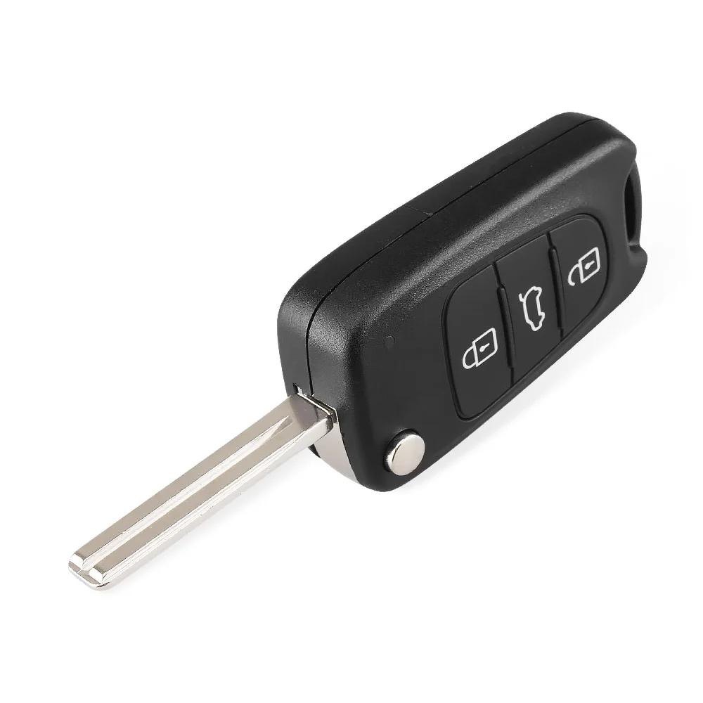 Dandkey Flip Remote Key Shell For HYUNDAI I30 IX35 Kia K2 K5 Car Keys Blank Case Cover Uncut Blade 3 Buttons With logo | Автомобили и