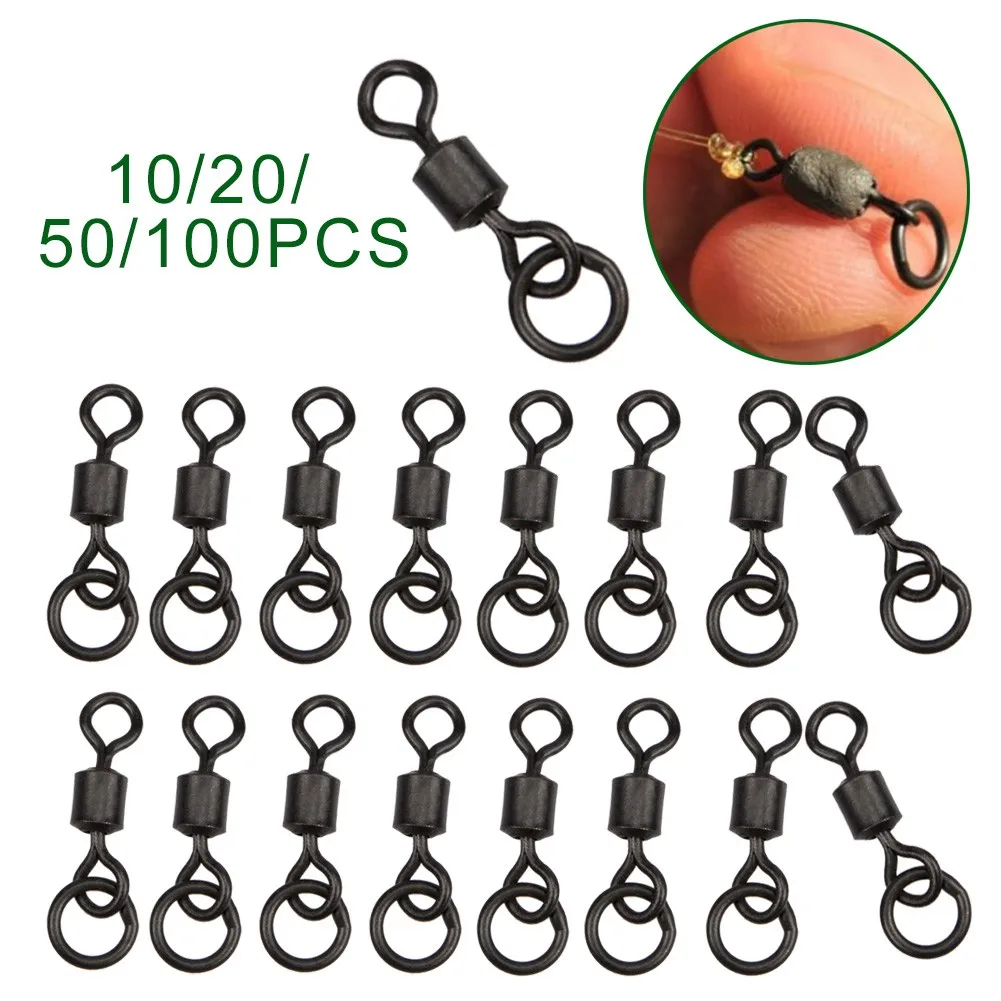 

10/20pcs Size 8# Chod Swivel Pesca Carp Fishing Flexi Ring Swivels Terminal Tackle For Marker Float Alloy Copper Iscas Tools