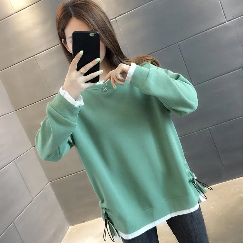 

Autumn winter Women crewneck sweatshirt female oversize O-Neck sweater long sleeve jumper vintage Pullover Woman clothes